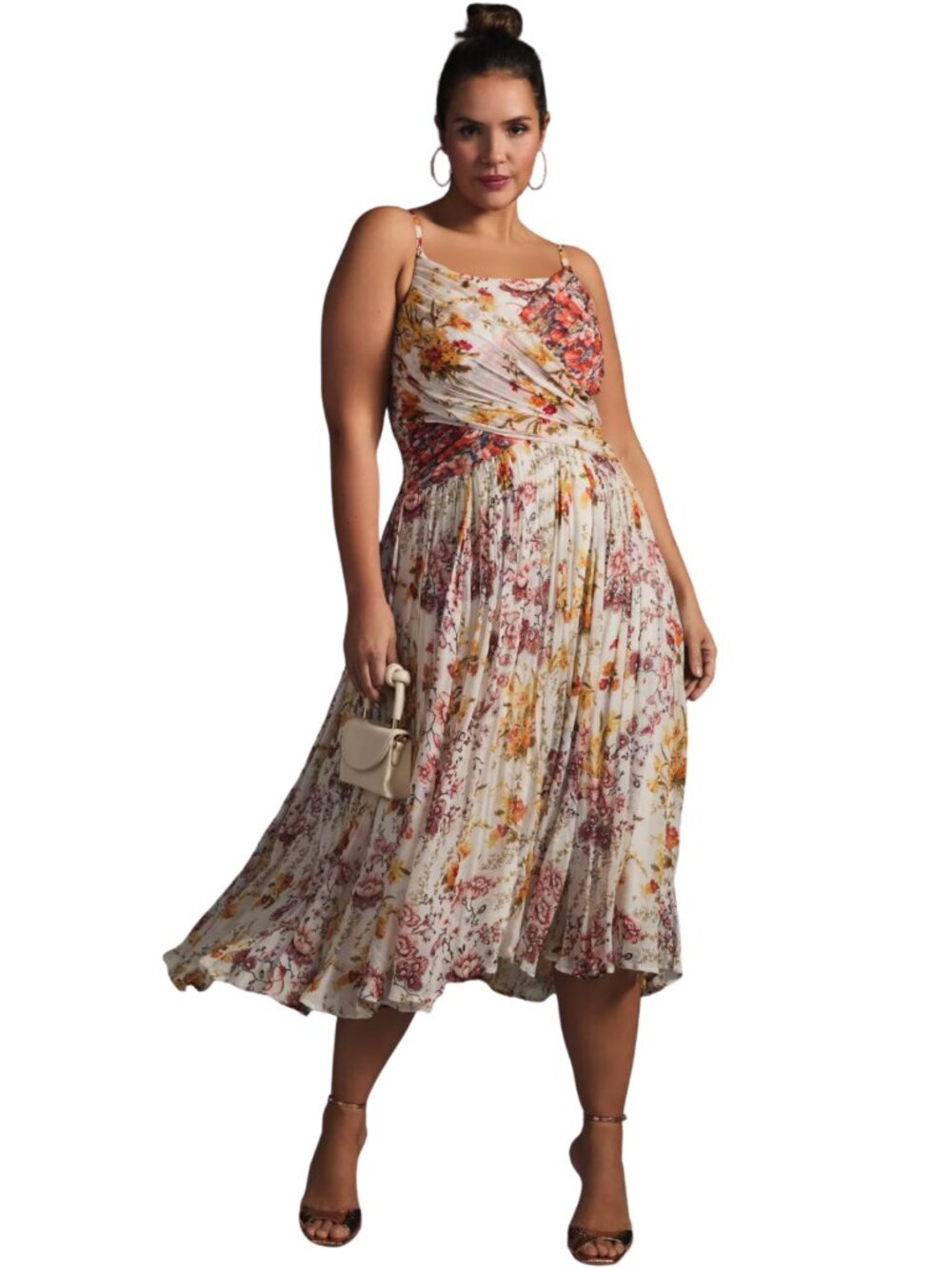 By Anthropologie Ruched Square-Neck Dress